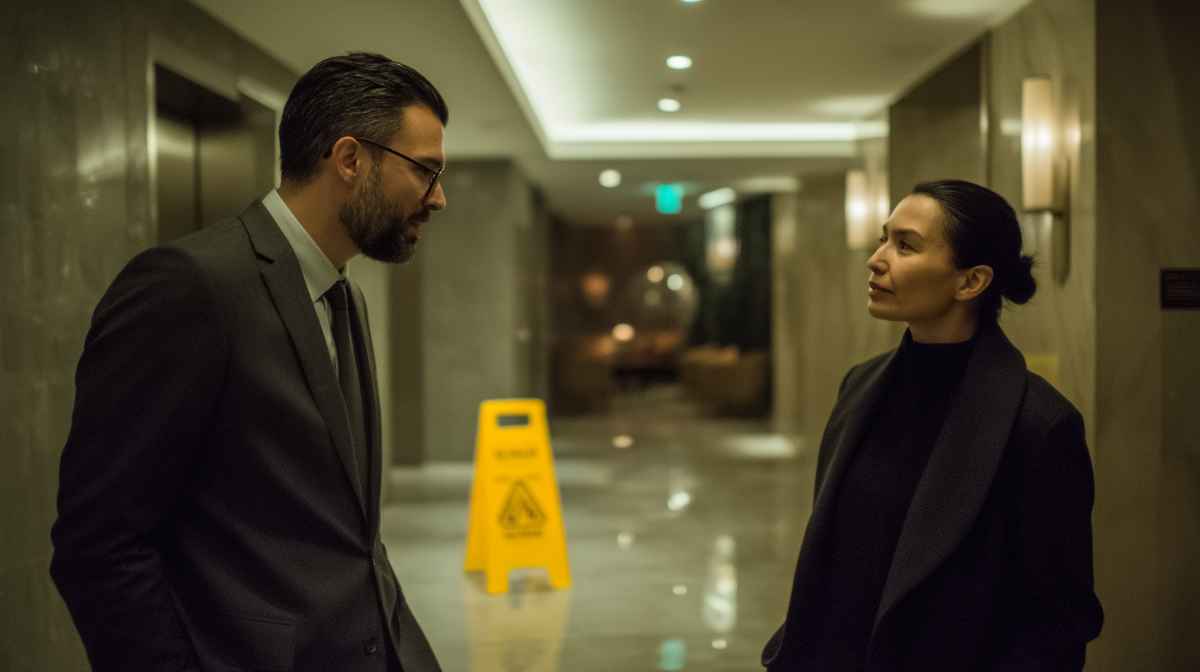 Attorney reviewing negligence lawsuit location with a hotel guest in Los Angeles California